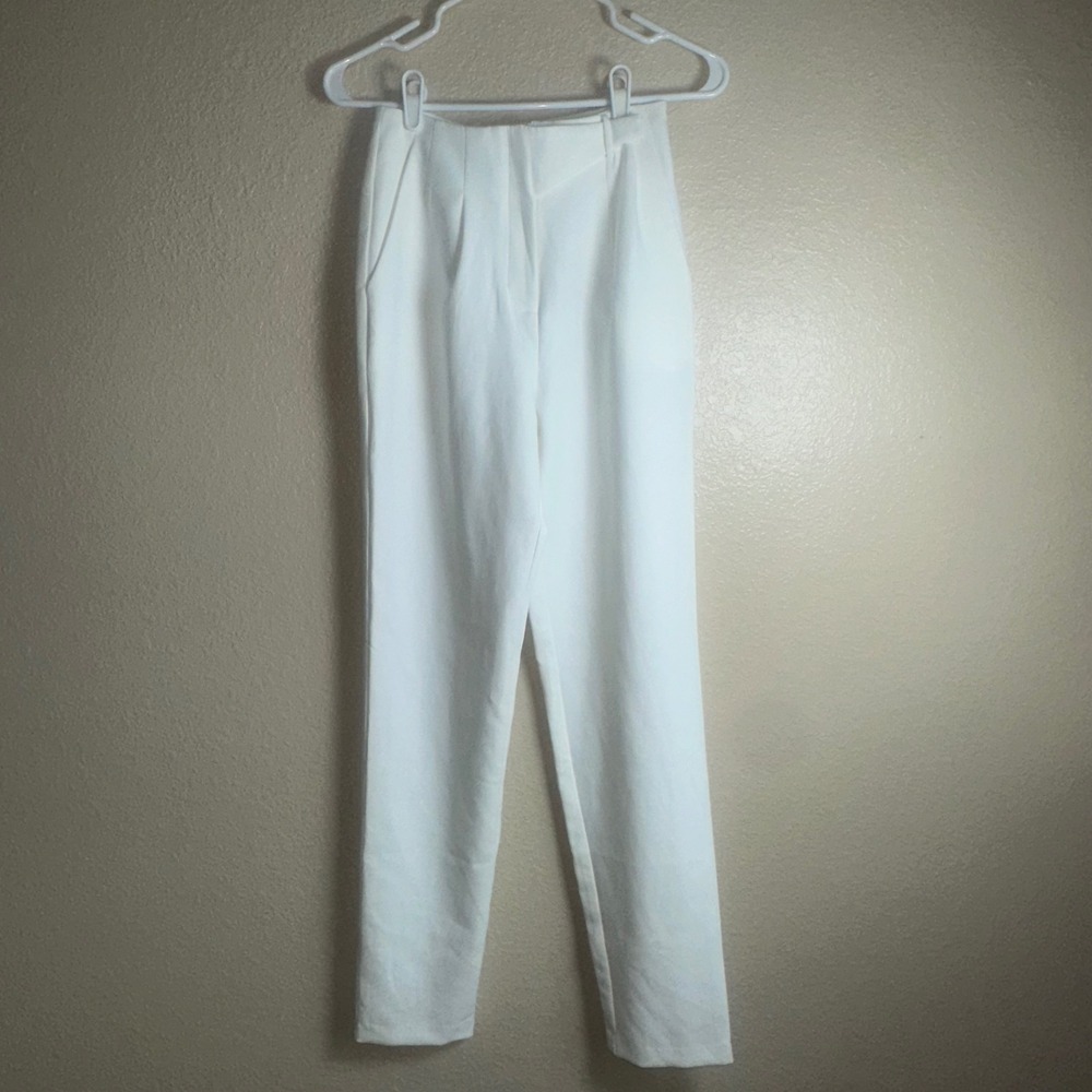 NWT ATOIR The‎ Comet Pants Off White High Waist Pleated Tapered Tailored Trouser